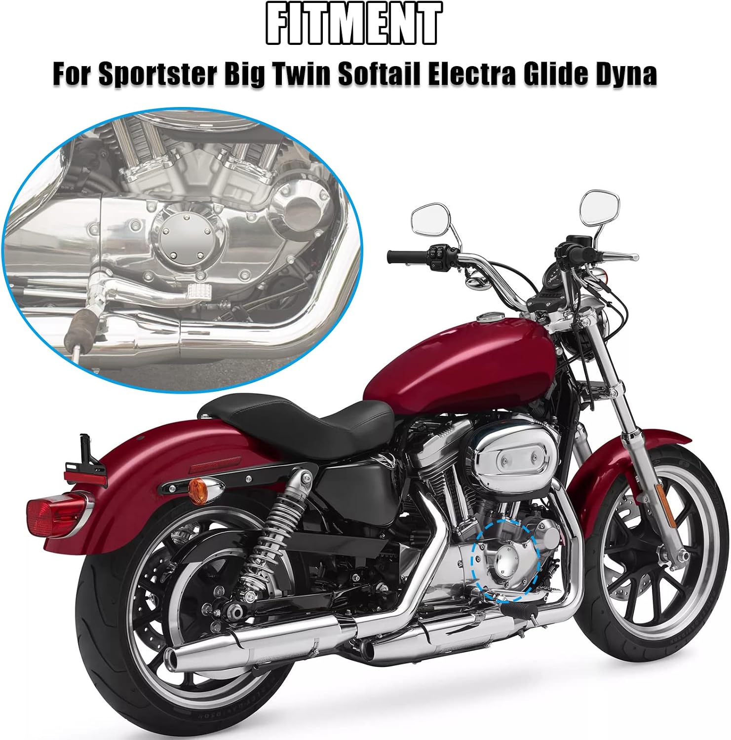 Timing Points Cover, PSLER Motorcycle Domed Ignition Engine Cover for Twin Cam Softail Dyna Touring 1999-2017, 5 Hole,Chrome