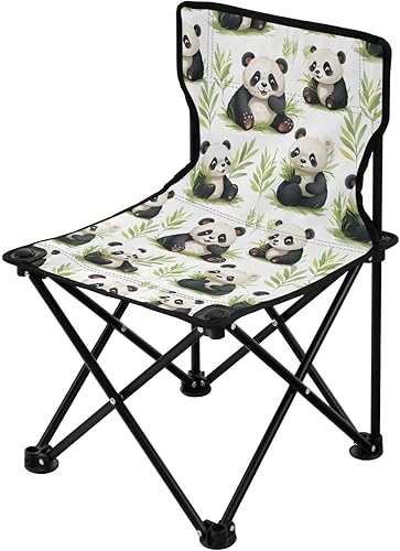 Miniatura 4 de Al aire libre plegable lindo panda animal bambú camping sillas para adultos silla de camping portátil silla de césped ligero 202a5021