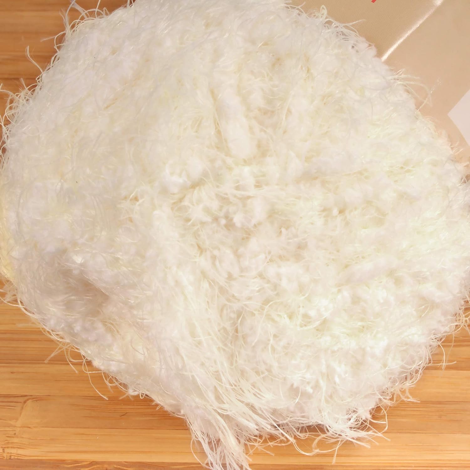 JubileeYarn Baby Bear Yarn - Chunky Weight Polyester Fur - 100g/Skein - Moon Beam - 4 Skeins, 26 Moon Beam - Image 3
