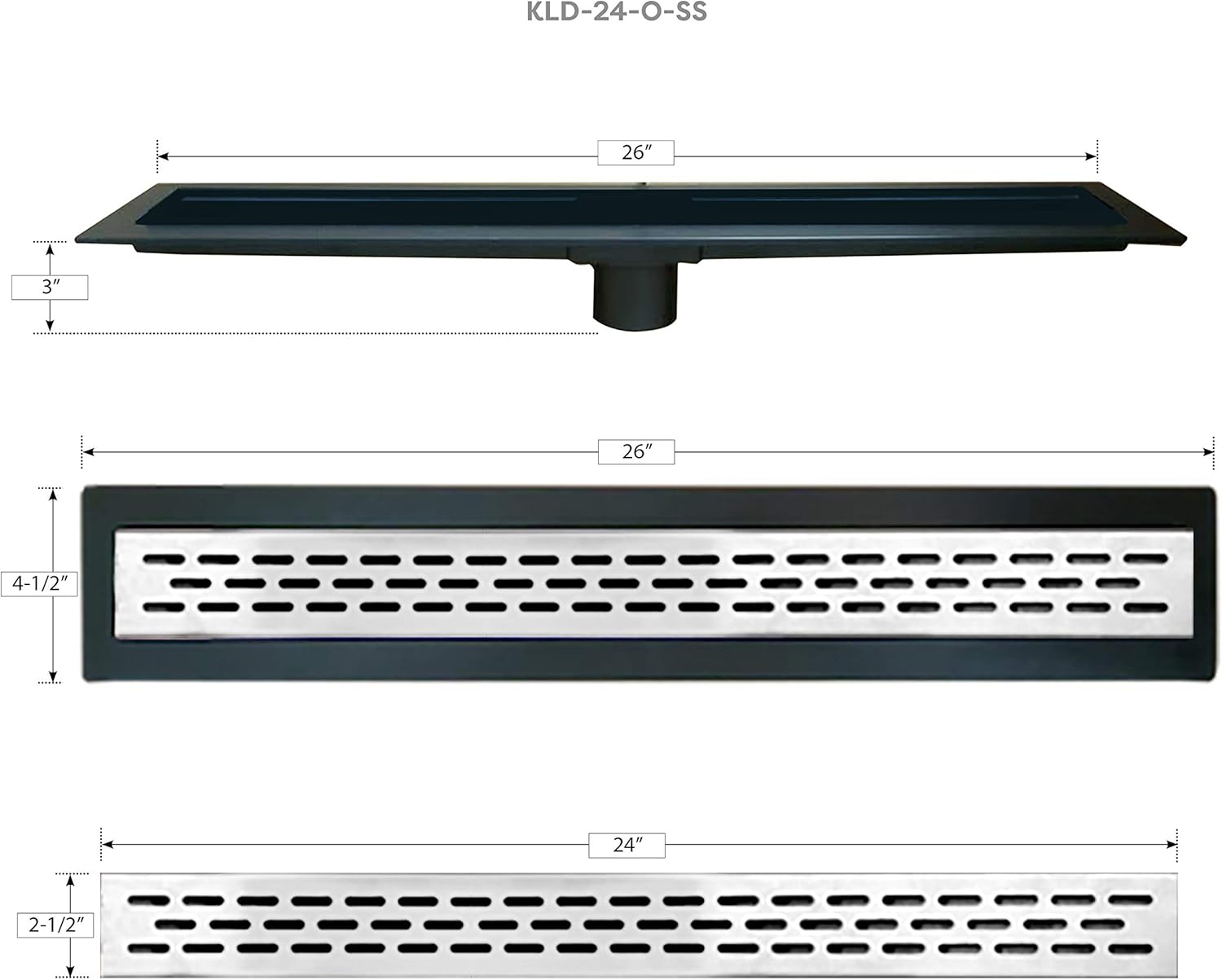 Best Cyber Deals 🔥 36 x 60 Linear Shower Slope Kit Right with Drain and Stainless Steel Oval Style Linear Drain, Includes Waterproofing Accessory Kit, and 4 x 4 x 61 Shower Curb | Cut-to-Fit in The Field