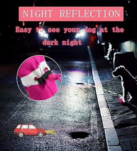 Miniatura 7 de YAODHAOD - Botas para perro con protector de patas, antideslizantes, con suela suave, correas reflectantes, para perros pequeños