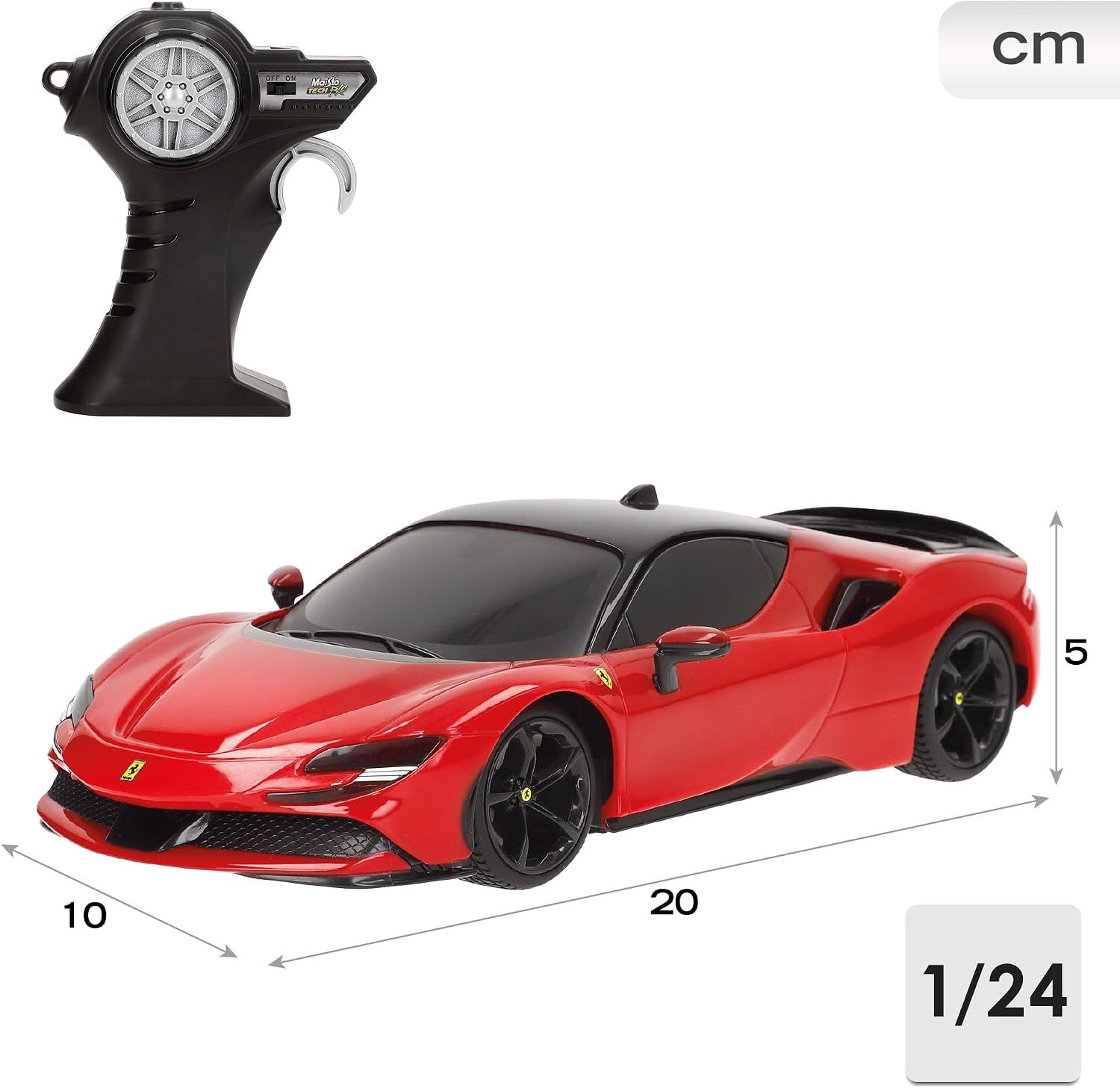 Maisto Tech R/C 1:24 Premium Ferrari SF90 Stradale, Red