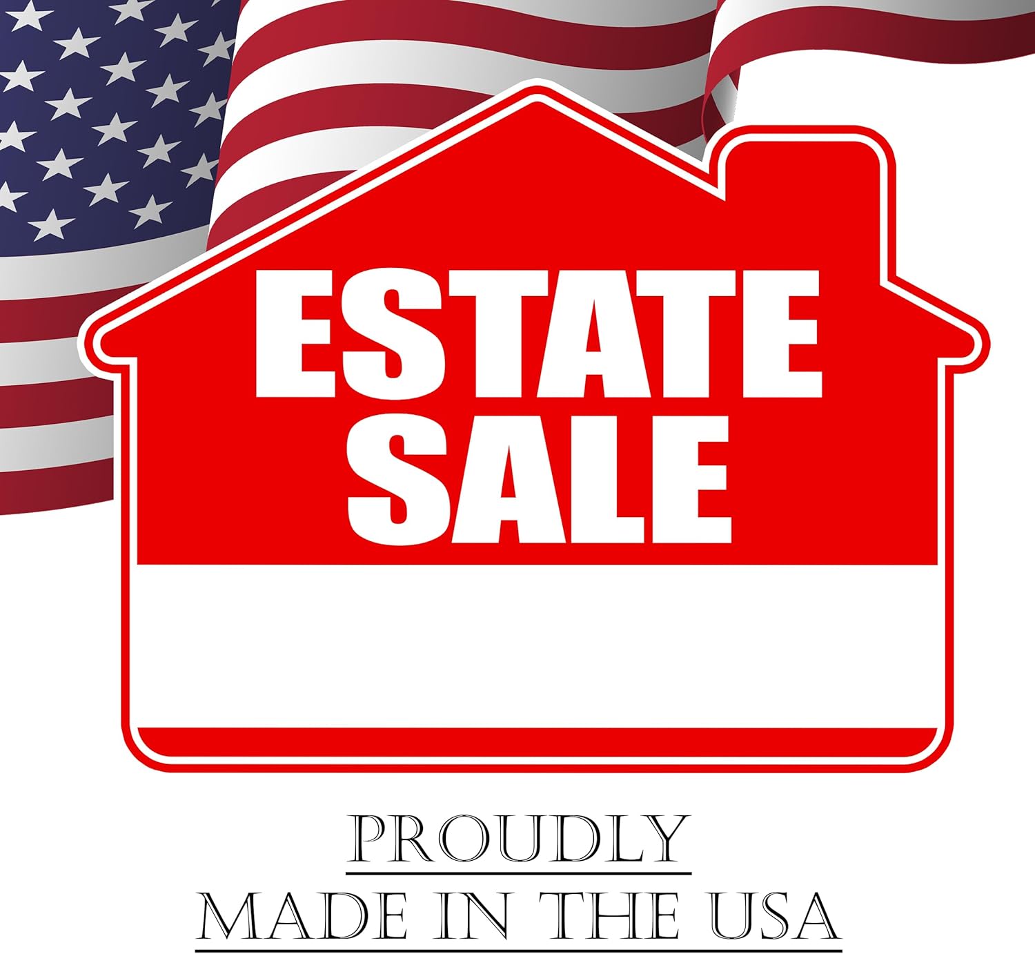 Rogue River Tactical 9 Piece Estate Sale Yard Sign Double Sided With Stake - Large, 17 Inch By 13 Inch With Arrows Arrow