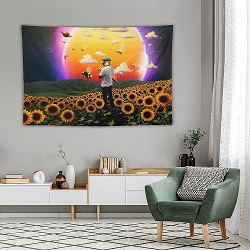 Miniatura 4 de gateq Tyler - Tapiz de raperos americanos, tapices para colgar en la pared, decoración del hogar para sala de estar y dormitorio (60 x 40 pulgadas)