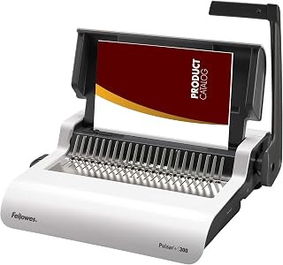 Fellowes Pulsar+ with Drawer - Punches 20 A4 Sheets - Manual Plastic Ring Binding Machine - Binds Up to 300 Sheets - 10 Covers Included - Home or Small Office