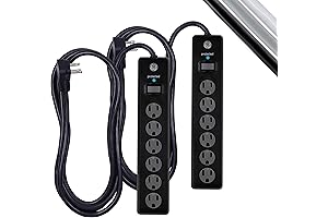 GE 6-Outlet Surge Protector, 2 Pack