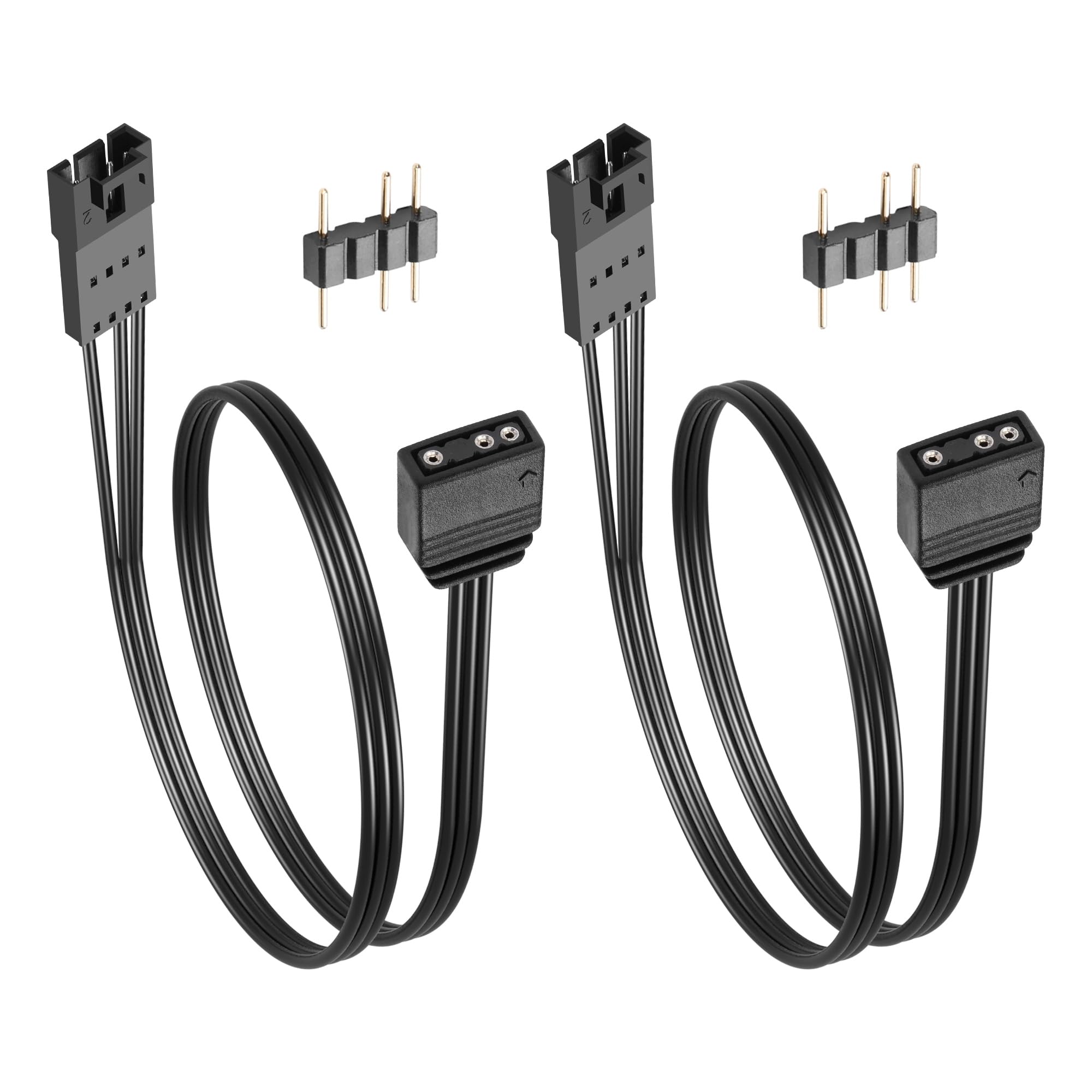 GINTOOYUN 2 Corsair Ship 4 pines a 3 pines RGB cable para Corsair Ship SP/hd/ML RGB ventilador y más(11,81 pulgadas)