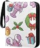 Collectible Trading Card Albums, 400 Double Sided Pocket,Pu Premium Zip Trading Card Binder For Tcg, Mtg,Sports Cards Purple Lobsters Christmas