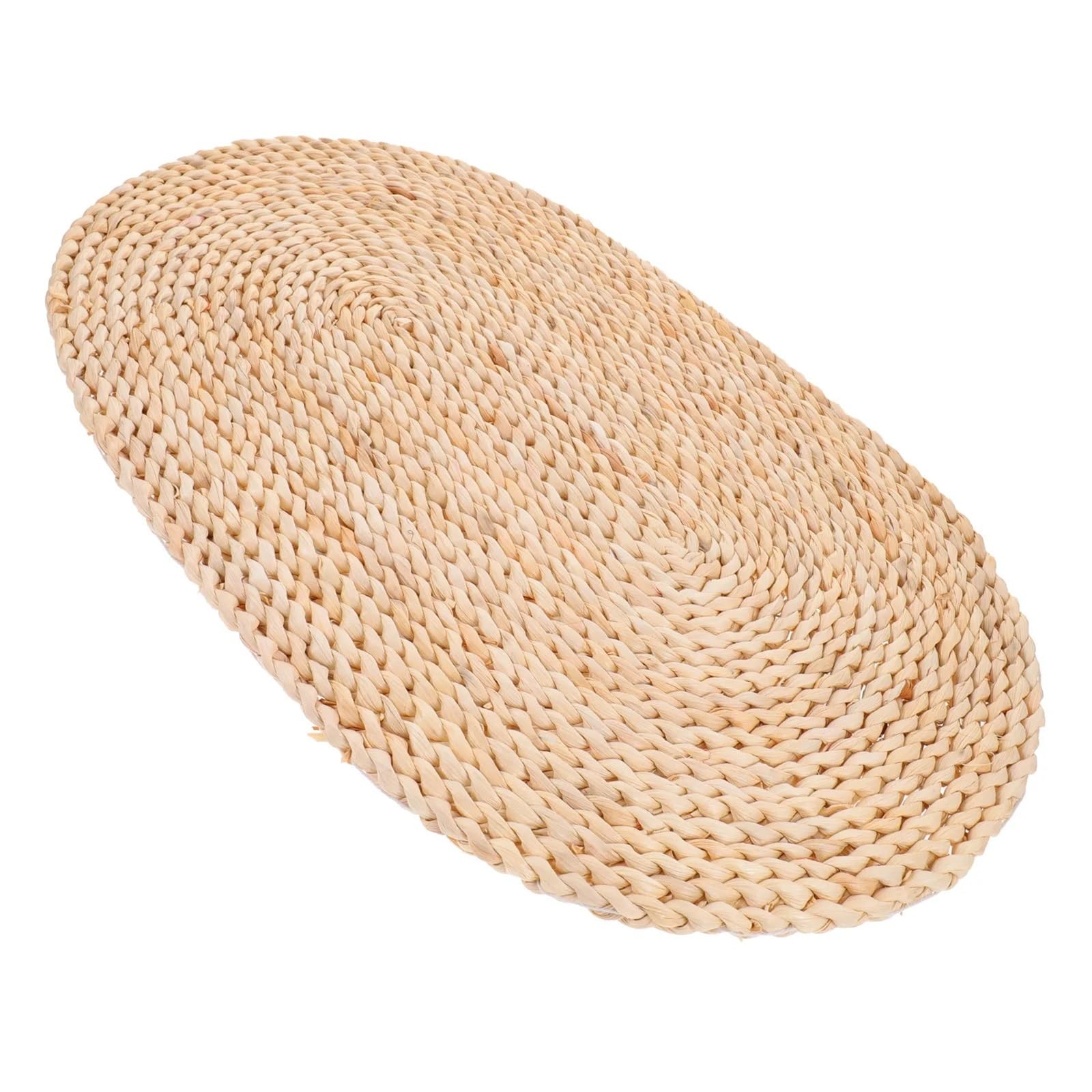 Oval Dining Table Oval Woven Placemats Handwoven Straw Braided Place Mat Heat Resistant Anti Skid Dining Table Decor Rustic Decorative Placemats