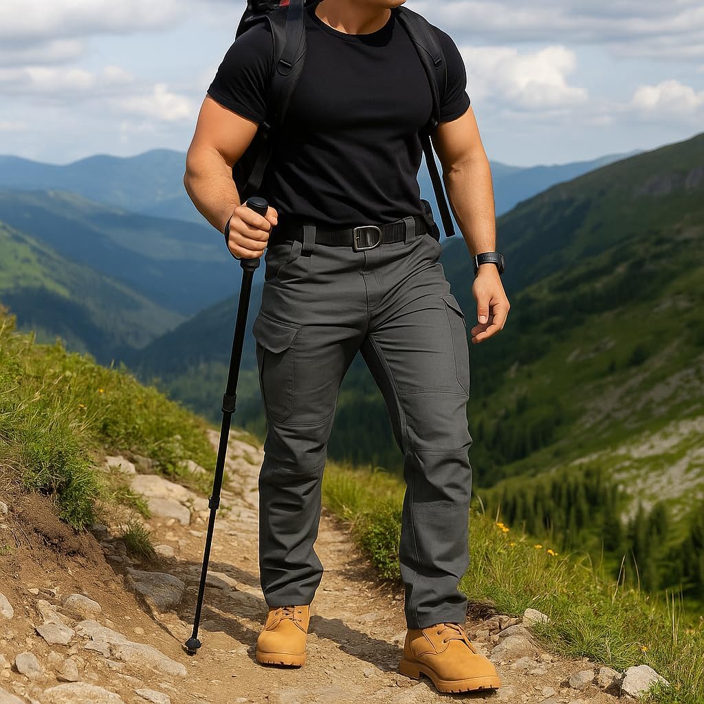 Men's Tactical Cargo Pants,Lightweight Hiking Pants Outdoor Work Pants with Multi Pockets