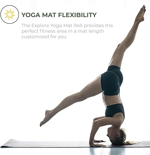 Miniatura 7 de Sunshine Yoga Explora rollo de esterilla de yoga, 24 pulgadas x 100 pies, tapete de gimnasio antideslizante de 0.157 in de grosor para entrenamiento