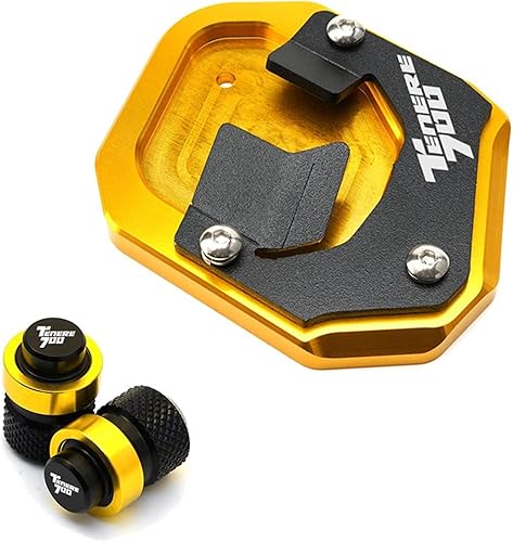 Para TENERE 700 XTZ 700 2019-2022 Tenere700 Accesorios de motocicleta Soporte lateral Extensión Soporte Soporte Ampliar Pad Tapas de válvula Trípode