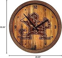 Vista 421 de The Fan-Brand NCAA Oklahoma Sooners: Faux Barrel Top Wall Clock Sports Team Bar Sign Décor - Home Man Cave, Party Decoration - Made On Demand