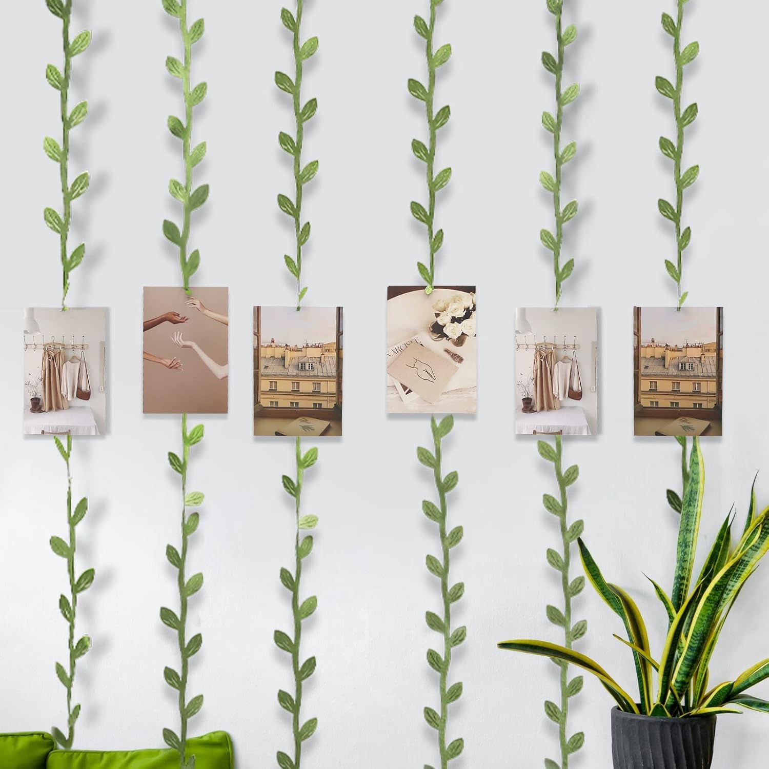 132 ft Large Leaf Trim Ribbon,Artificial Greenery Garland Vines for Baby Shower DIY Craft Wreaths Party Wedding Home Spring Decoration - Image 4