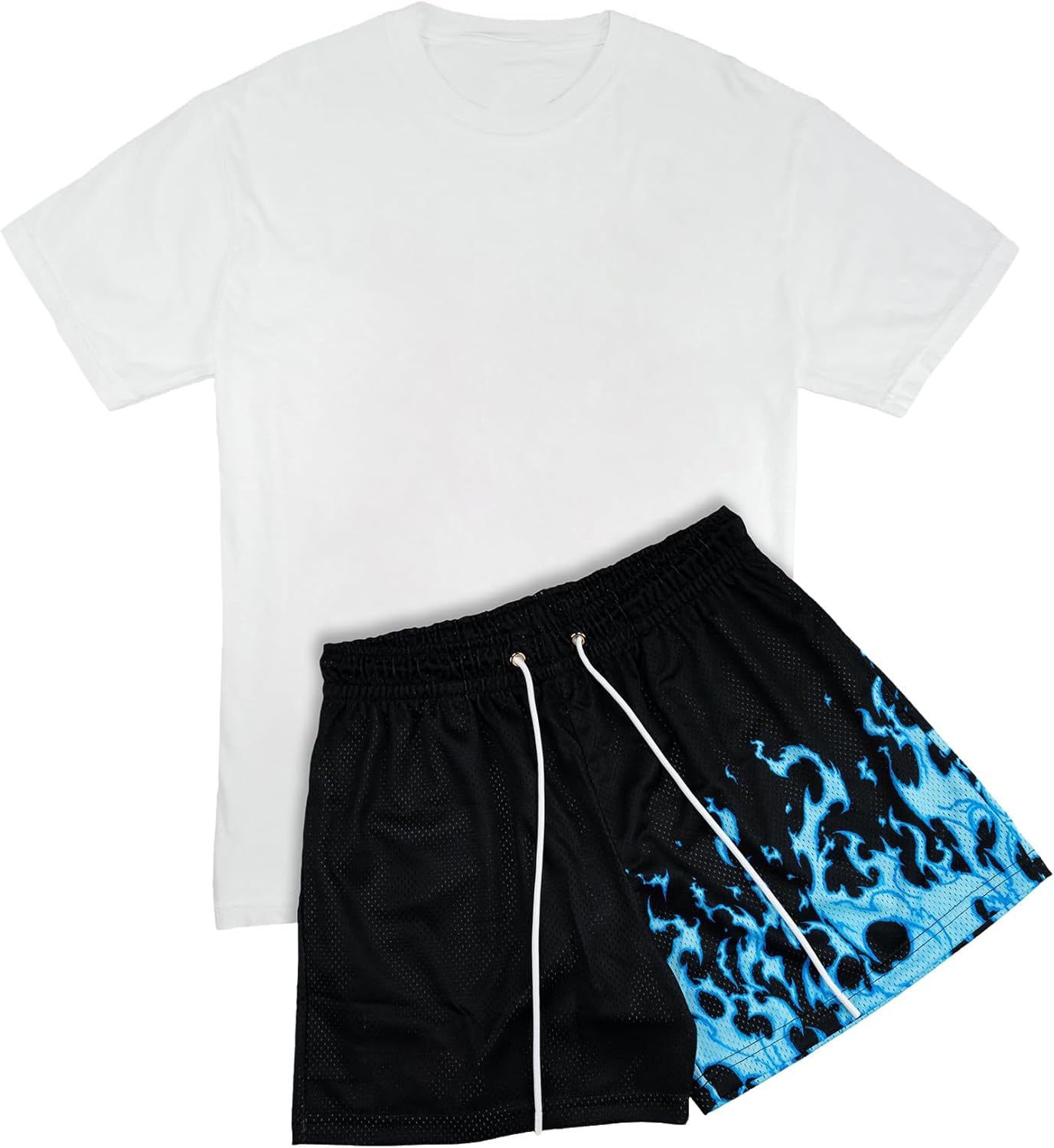 DIOTSR Mens Graphic Shorts Cool Streetwear Basketball Shorts Athletic Running Shorts Drawstring Waist