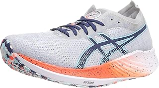 Asics Magic Speed Zapatillas de Pista para Hombre Gris Naranja Azul