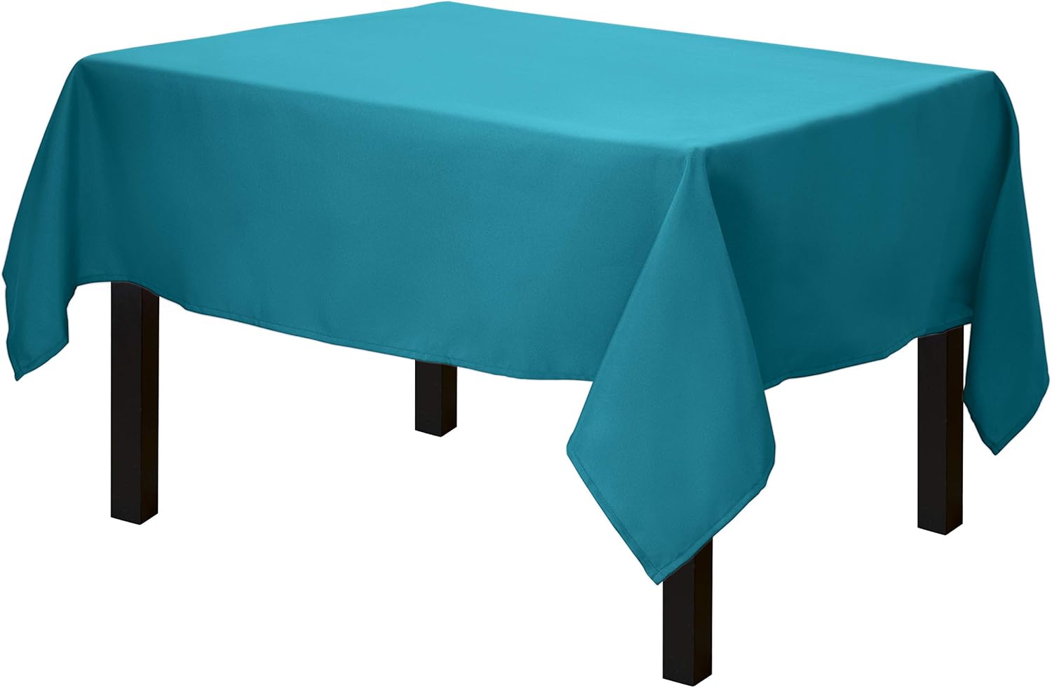 100% Cotton Lightweight Tablecloth for Kitchen and Home Table Rectangle Easy Care Washable Tablecloth Decorative Tablecloth (60-Inch x 120-Inch, Turquoise)- Machine Washable.