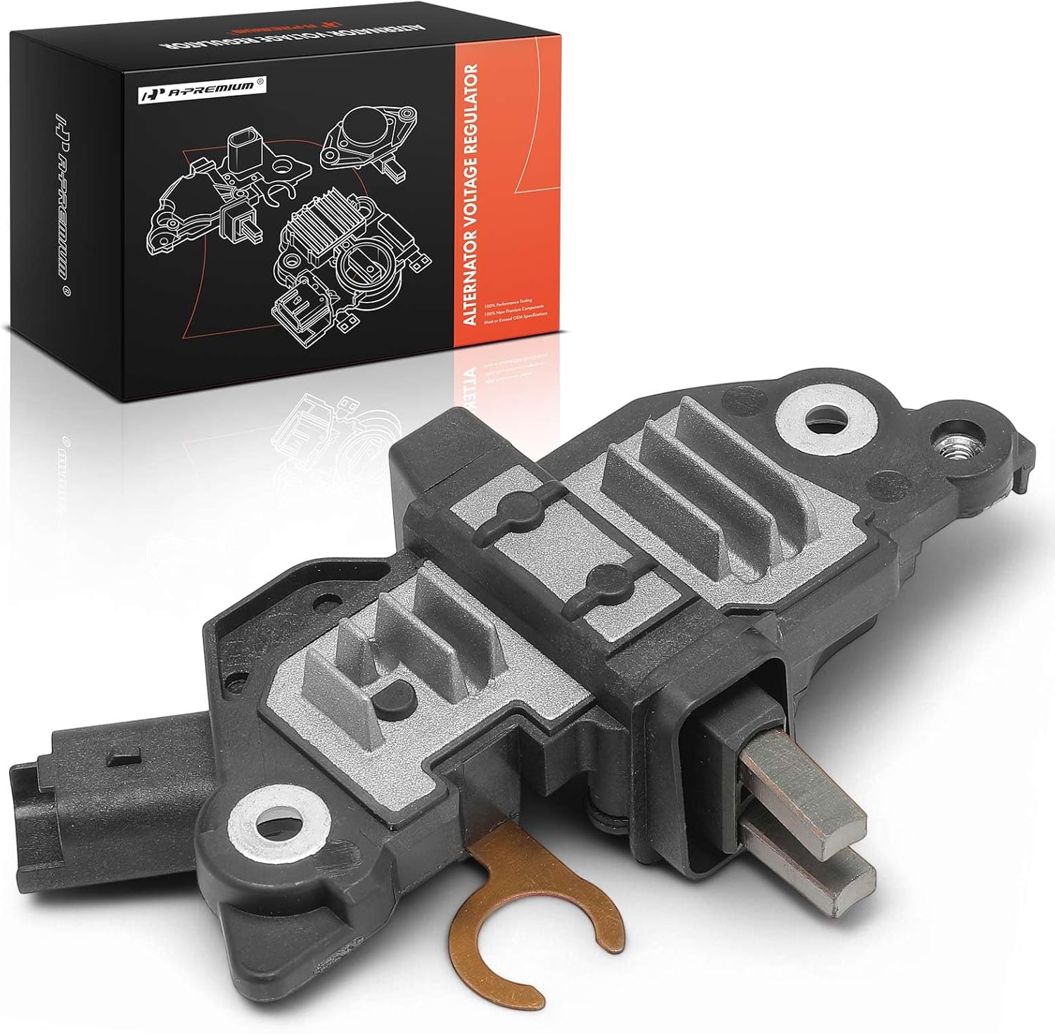 A-Premium Alternator Voltage Regulator Compatible with Mini Clubman Cooper 2007-2010 1.6L, Cooper 2007-2010 1.6L, One 2009-2010 1.6L, 12V A-Circuit 14.3 Vset