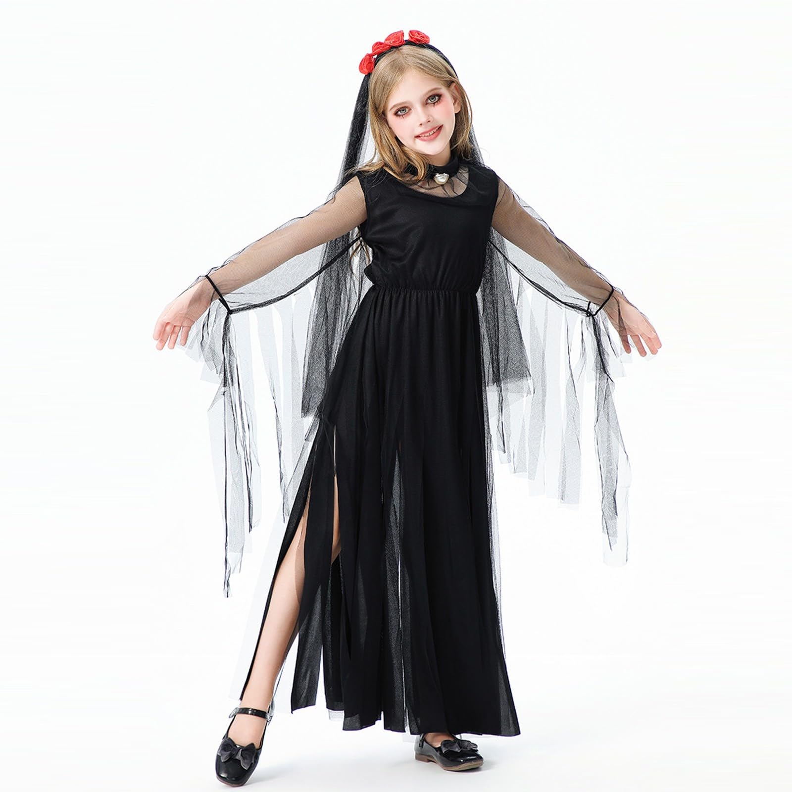 Halloween Hexenkostüm Set Für Mädchen Halloweenkostüme Für Kinder Halloween Costume Tütü Hexen Verkleidung Set Karneval Tanz Mottoparty Verkleidungsspiel Party Karnevalskostüme Hexe Outfit