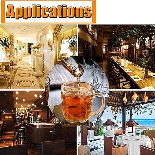 Miniatura 8 de Jarra de vidrio de 1.2 litros con tapa, juego de 6 tazas de 10.1 fl oz para agua fría caliente, café, leche, jugo de té helado, jarras de