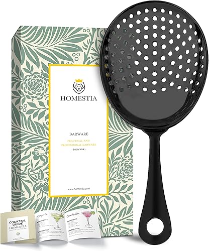 Miniatura 14 de Homestia Julep - Colador de barra de acero inoxidable, cuchara de cóctel para uso doméstico o comercial, colador de cobre antiguo 304 para C Julep