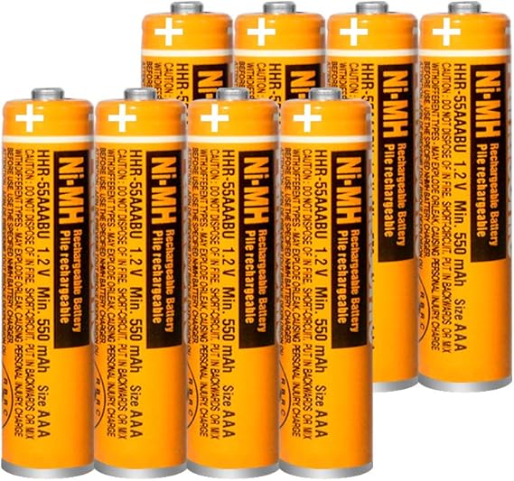 8 Pack HHR55AAABU NIMH Rechargeable Batteries for Panasonic 1.2V