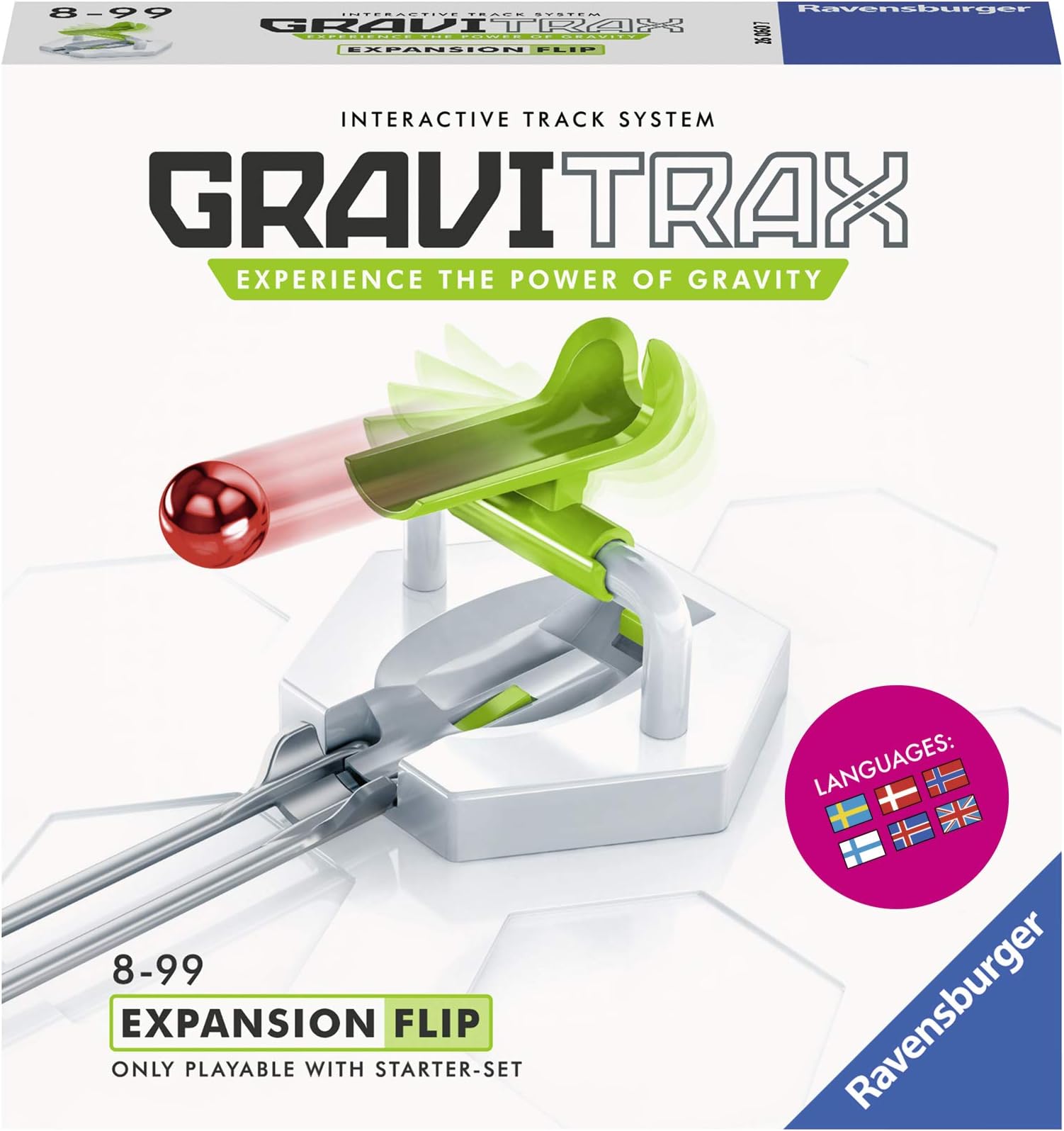 Ravensburger 26155 GraviTrax Flip Expansion Interactive Ball Track System - Limitless Building and Play Fun and Cool Indoor Toy from 8 Years