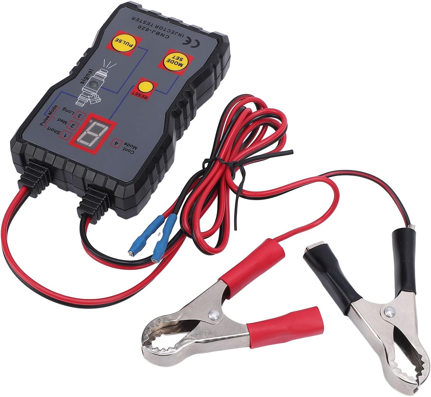12V Fuel Injector Tester Kit, 4 Pulse Modes, DIY Injector Tester Cleaning Tools for Automotive Moto, 0℃ to 40℃ Working Conditions