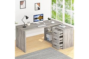 HSH 360° Rotating Corner Desk: Ultimate Workspace Optimization