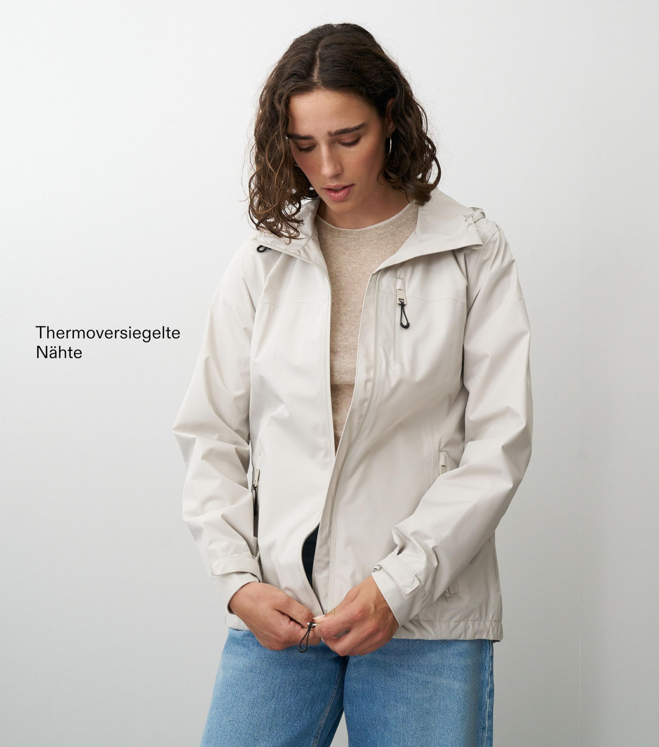 ONUA Regenjacke Damen wasserdicht, winddicht & atmungsaktiv, Funktionsjacke, Outdoorjacke, Allwetterjacke oder Wanderjacke mit thermisch versiegelten Nähten (Größe 36-48)