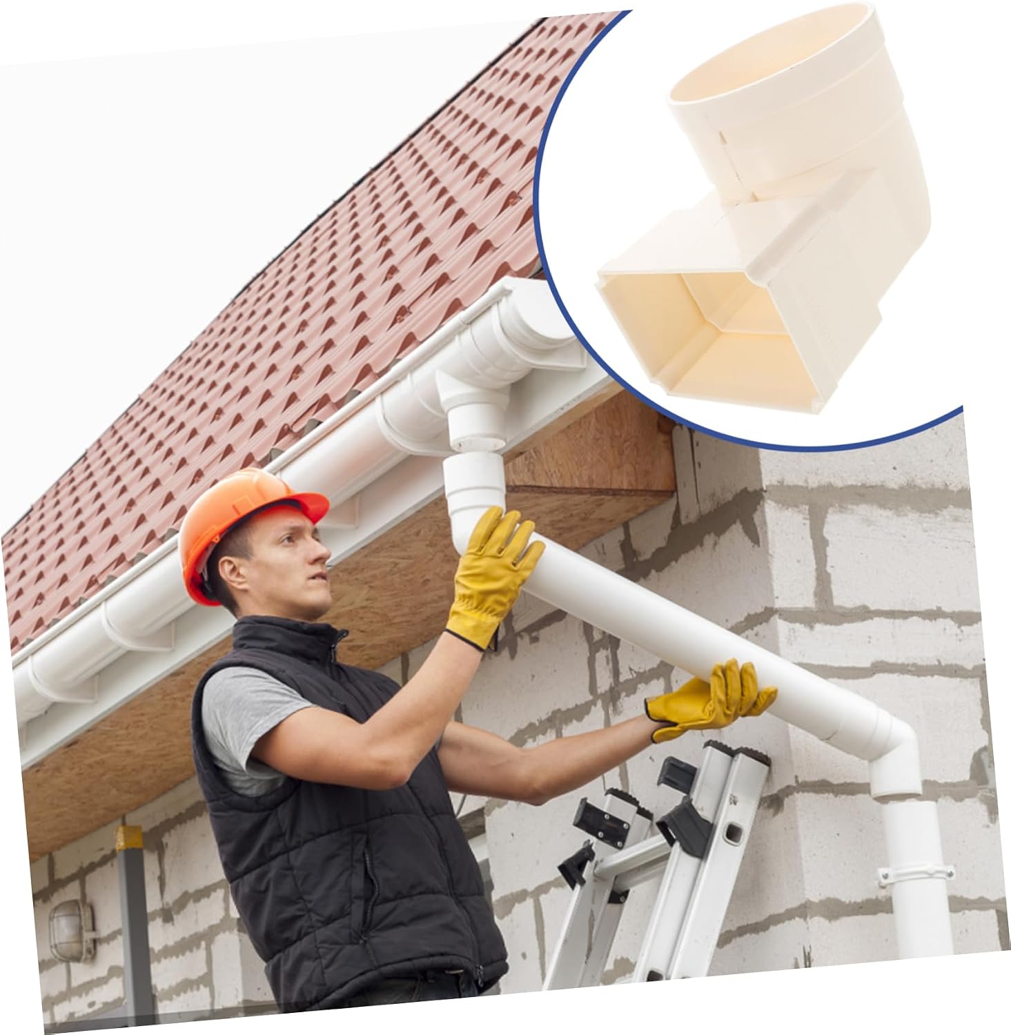 Gutter Splash Guards Concrete Downspout Extenders Rainwater Management System