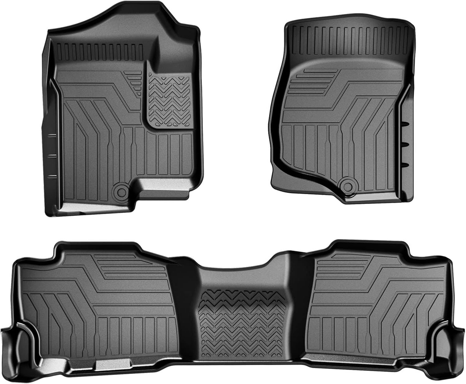 T TGBROS Floor Mats Custom Fit for 2021 2022 2023 2024 2025 Kia Sorento (Only Fits Bench Model &7 Seats) Accessories All Weather Protection TPE 1st + 2nd + 3rd Rows Floor Liners Set Non-Slip Black