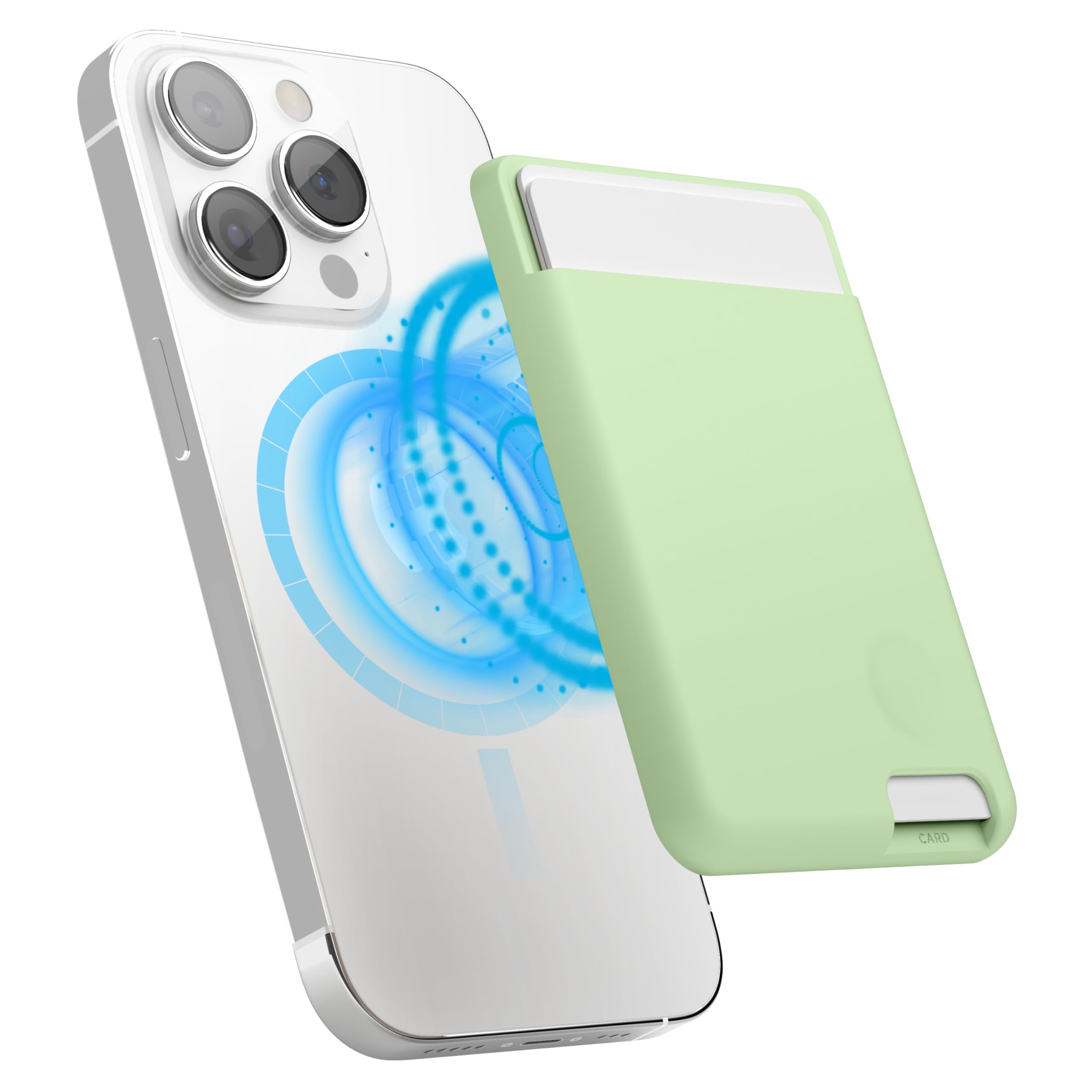 elago Magnetic Wallet Card Holder 2-Cards Compatible with MagSafe for iPhone 16/15/14/13/12 Series - Secure Phone Wallet, Long Last Silicone, Scratch and Damage Protection