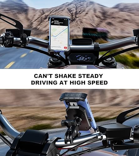 Miniatura 6 de Kewig Soporte de teléfono para motocicleta, soporte de teléfono para bicicleta, abrazadera de manubrio de instalación rápida, soporte de teléfono de