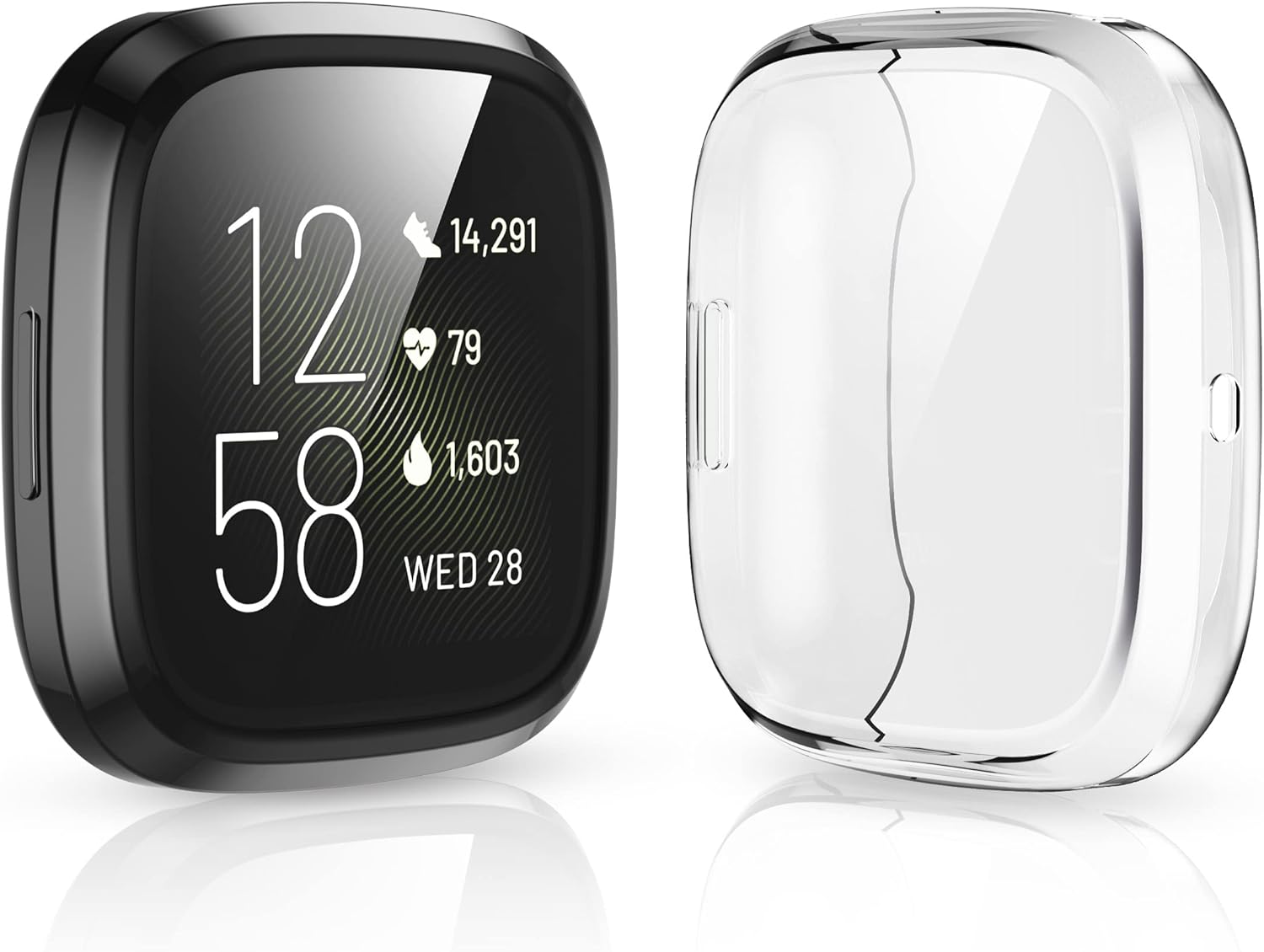 DULIPING 2Pack Case Compatible with Fitbit Versa 2 Screen Protector