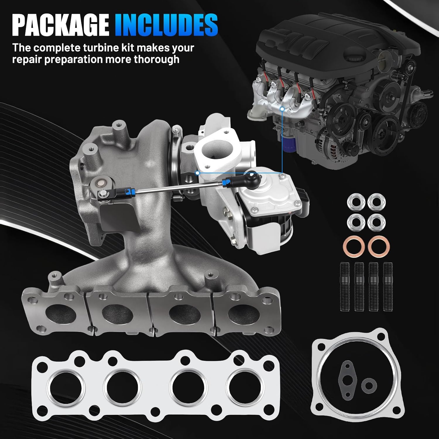 28231-2GTA1 Turbo Turbocharger Fits for 2015-2019 Kia Optima Sorento Sportage Hyundai Sonata 2.0L Replace OE 90124-01050 90124-01080