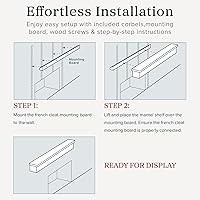 Vista 5 de MANTELSDIRECT Breckenridge - Estantería de chimenea de 72 pulgadas con ménsulas, estante flotante rústico para sobre chimenea, color cereza rústico