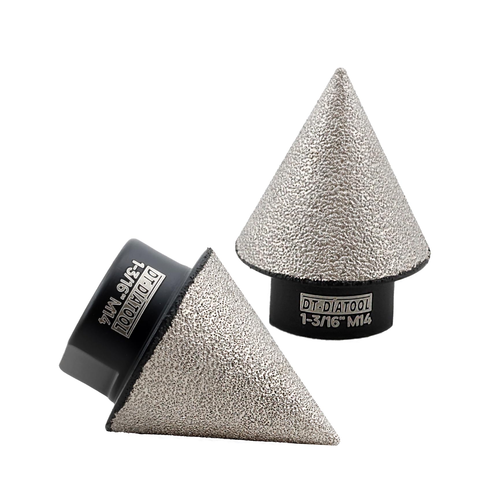 DT-DIATOOL Diamond Beveling Chamfer Bit 30mm 2 pieces for Tile Porcelain Ceramic Granite Marble Existing Holes Enlarging Polishing Shaping Trimming Repairing