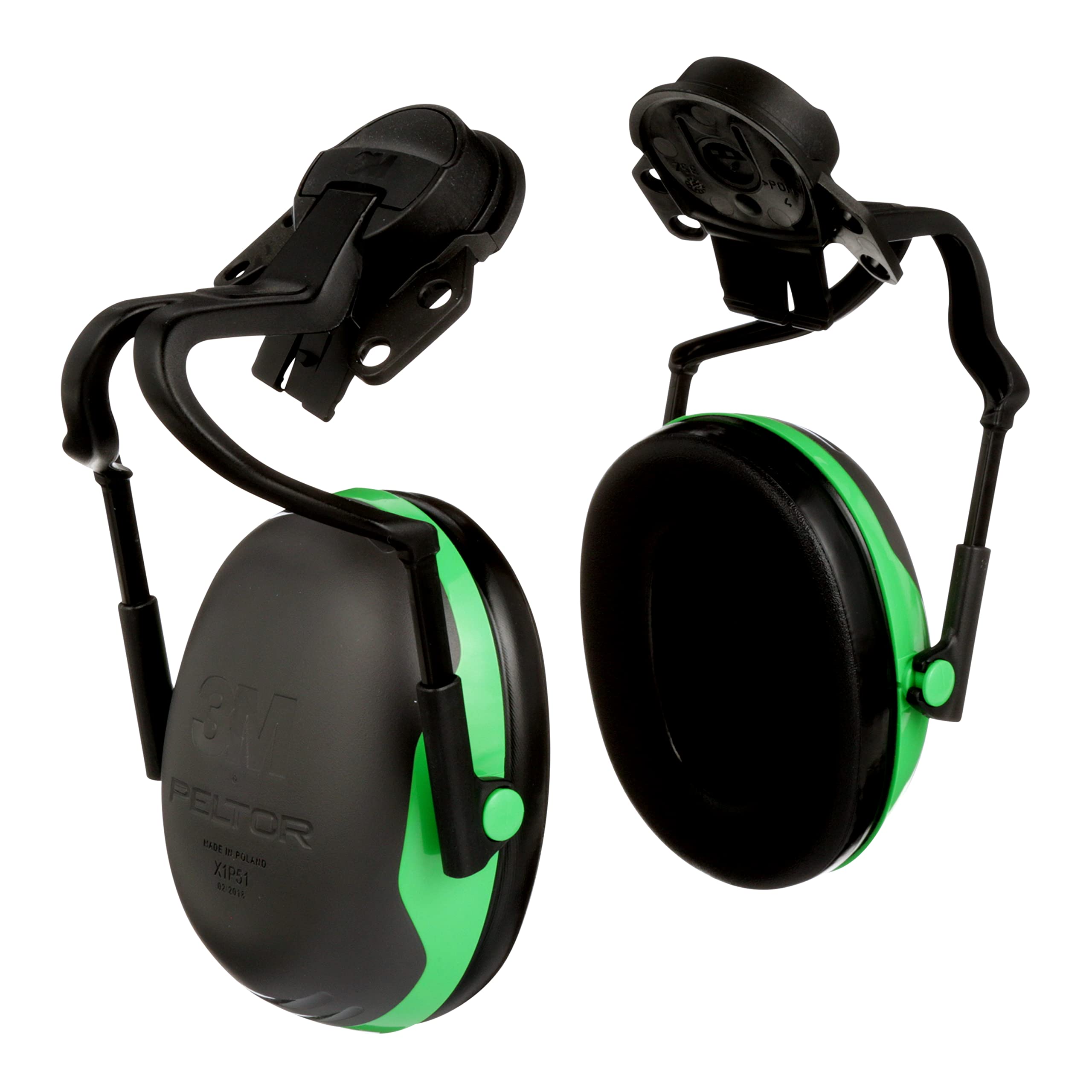 3M PELTOR X Series Earmuff, X1P51E, Full Brim Hard hat Attached