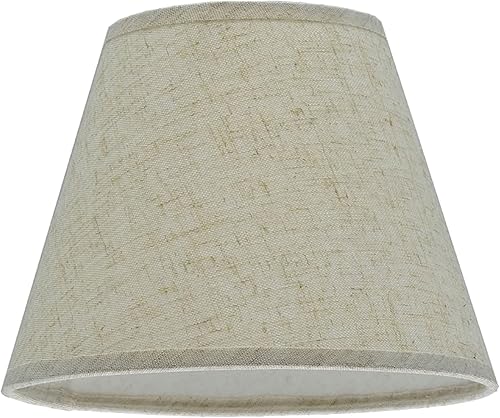 Aspen Creative 32032A - Pantalla de lámpara de araña con forma de imperio de transición en lino, 9 pulgadas de ancho (5 x 9 x 7 pulgadas)