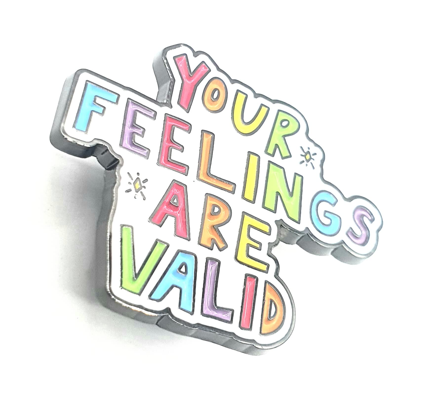 SNS ComponentsYour Feelings Are Valid Empathy Mental Health Metal Enamel Pin Badge, Metal