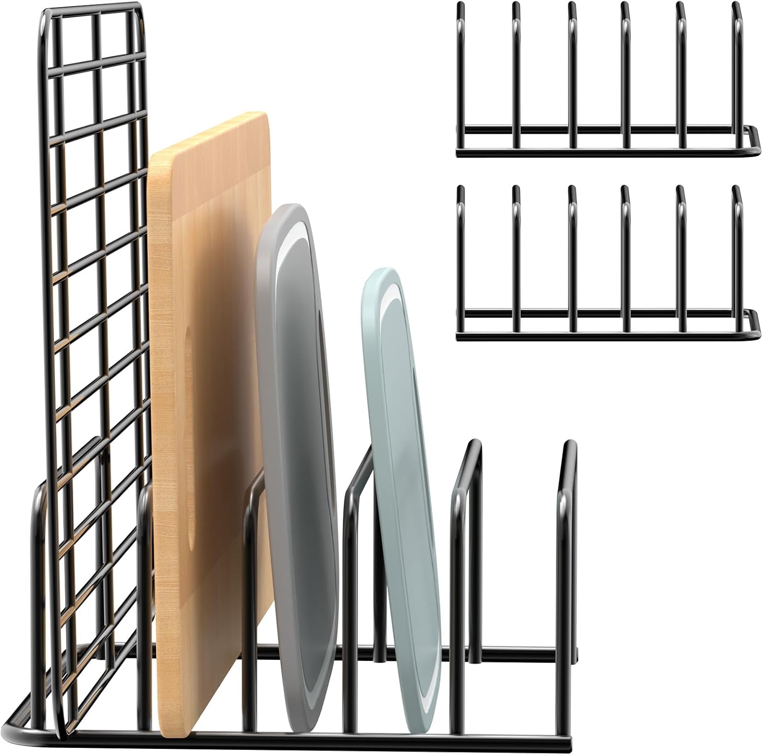 Cutting Board Organizer, [2-Pack] Cutting Board Holder Rack Baking Cookie Pan Sheets Cooling Small Racks Storage Stand for Kitchen Cabinet Countertop Bakeware Organizer 7.87 x 7.24 x 3.28 in