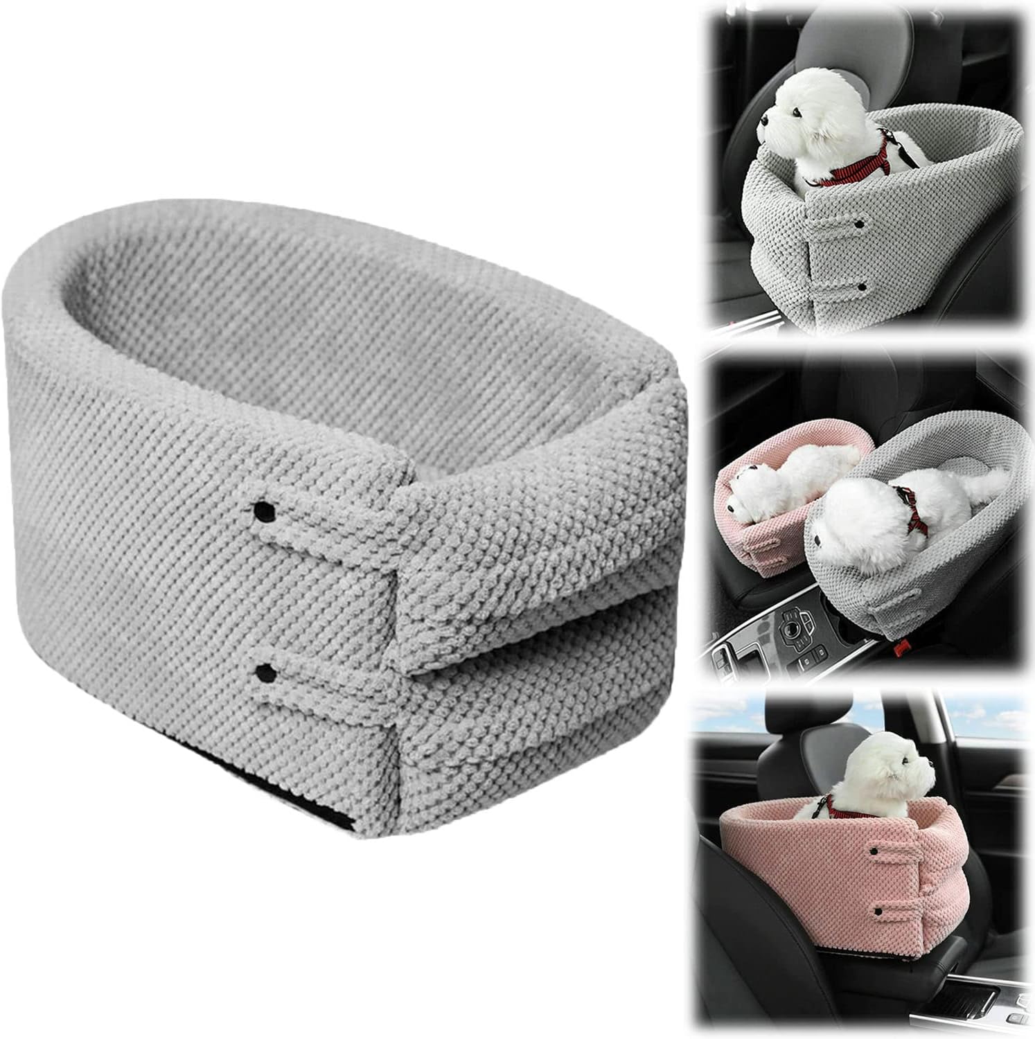SnugglySafe Puppy Car Seat Car Armrest Pet Safety Seat Center