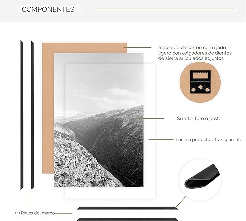 Miniatura 5 de MCS 65664 - Marco para póster original, 18 x 24 pulgadas, color negro, juego de 2