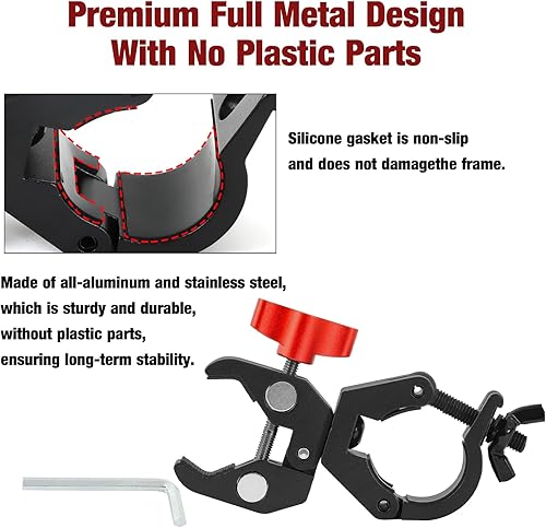 Miniatura 6 de Soporte de bloqueo en U para Kryptonite Heavy Duty Bike Lock - Soporte de linterna de metal seguro para luces de scooter de bicicleta, sin