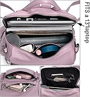 Vista 3 de UTO Mochila de cuero vegano para mujer, diseño de moda, convertible con borla, para viajes, con borla