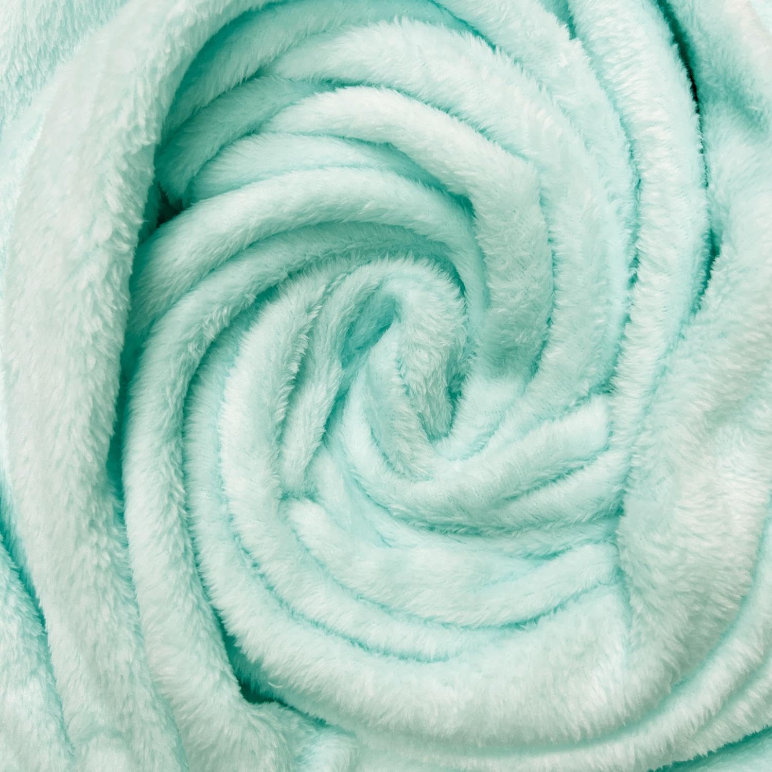 Crs Fur Fabrics Green Plush Cuddle Fleece Fabric Material Mint 1/2Mtr