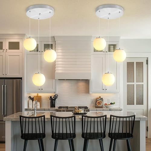 Miniatura 301 de Escalera LED de 10 luces LED moderna con globo de cristal, lámpara colgante grande para techos altos, accesorios de iluminación de entrada, villas y