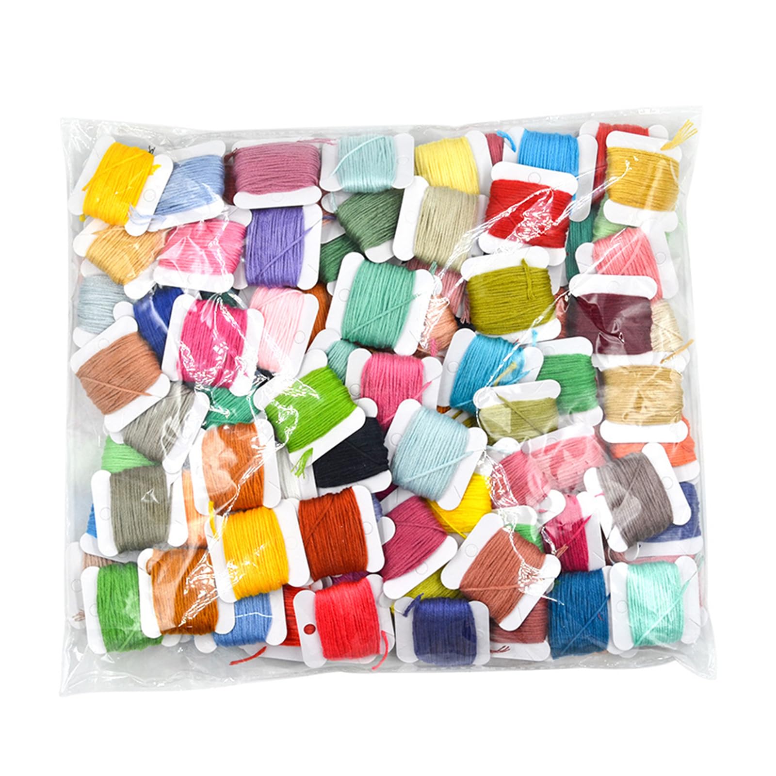 Kit de hilo de bordado con caja de almacenamiento transparente para punto de cruz y manualidades de aguja, adecuado para todas las ocasiones