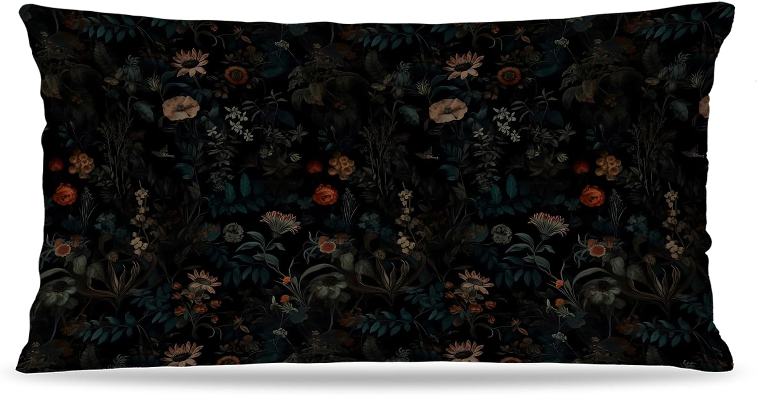 Dark Moody Jungle Parrot Leopard Decorative Pillow Cover 18x18 image 5